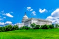 United States Capitol Building in Washington DC - Famous US Landmark and seat of the american federal government Royalty Free Stock Photo