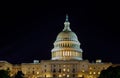 United States Capitol building in Washington DC at night on the background Royalty Free Stock Photo