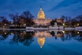 The United States Capitol at night, in Washington, DC Royalty Free Stock Photo