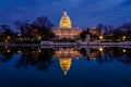 The United States Capitol at night, in Washington, DC Royalty Free Stock Photo