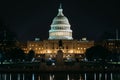 The United States Capitol at night, in Washington, DC Royalty Free Stock Photo