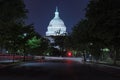 Washington DC, US Capitol Building at night. Royalty Free Stock Photo