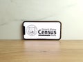 United States Census Bureau logo displayed on mobile phone