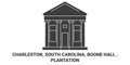 United States, Charleston, South Carolina, Boone Hall , Plantation travel landmark vector illustration