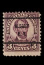 UNITED STATES - CIRCA 1920s: Vintage US 3 Cents Postage Stamp with portrait Abraham Lincoln the 16th President of the United Royalty Free Stock Photo