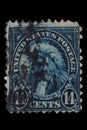 UNITED STATES - CIRCA 1920s: Vintage US 14 Cents Postage Stamp with portrait American Indian