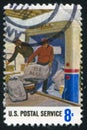 Loading mail on truck