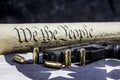 United States constitution and gun rights Royalty Free Stock Photo