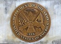 United States Department Of The Army Coin in a Concrete Slab Royalty Free Stock Photo