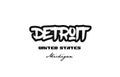 United States detroit michigan city graffitti font typography de