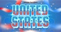 United states Editable text effect in modern trend style Royalty Free Stock Photo