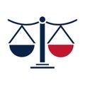 United States elections, balance equality options, political election campaign flat icon design
