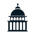 United States elections, capitol building political election campaign silhouette icon design