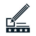 United States elections, pencil marker list ballot political election campaign silhouette icon design