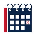 United States elections, reminder calendar marker political election campaign flat icon design