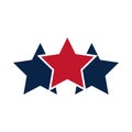 United States elections, stars emblem color flag, political election campaign flat icon design