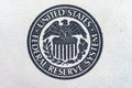 United States Federal Reserve System symbol, Eagle logo - ultra macro Close up. Royalty Free Stock Photo