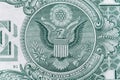 United States Federal Reserve System symbol, Eagle logo - ultra macro Close up. Royalty Free Stock Photo