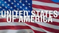 United States flag Closeup Full HD image waving in wind. National 3d United States flag waving, 3d rendering. Sign of USA seamless