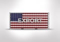 United States flag. 3D rendering.container