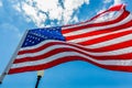 United States Flag Flapping in the Breeze