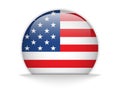 United States Flag Glossy Button