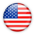 United States Flag Vector Round Icon Royalty Free Stock Photo