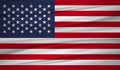 United States flag vector. Vector flag of United States blowig in the wind. Royalty Free Stock Photo