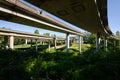 United States freeway interchange in Washington State Royalty Free Stock Photo