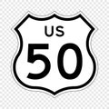 United States Highway shield Royalty Free Stock Photo