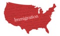 United States immigration word cloud Royalty Free Stock Photo