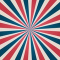 United States Independence Day 4th of July or Memorial Day background. Retro patriotic vector illustration. Concentric stripes in