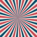 United States Independence Day 4th of July or Memorial Day background. Retro grunge patriotic vector illustration. Concentric