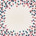 United States Independence Day 4th of July or Memorial Day background wits stars. Retro patriotic vector illustration in colors of