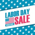 United States Labor Day sale banner. Special offer background for business, promotion and advertising.