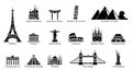 United States - landmark icon set