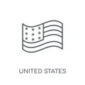United states linear icon. Modern outline United states logo con