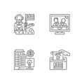 United States linear icons set Royalty Free Stock Photo