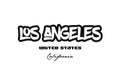 United States los angeles california city graffitti font typography design