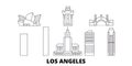 United States, Los Angeles City line travel skyline set. United States, Los Angeles City outline city vector
