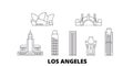 United States, Los Angeles line travel skyline set. United States, Los Angeles outline city vector illustration, symbol