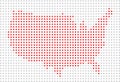 United states map in dots