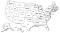 United States Map Outline Royalty Free Stock Photo
