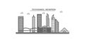 United States, Memphis city skyline isolated vector illustration, icons Royalty Free Stock Photo