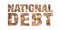 United States National Debt, Budget Deficit, Pile of One Center Pennies Royalty Free Stock Photo