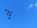 United States Navy Blue Angels in Fly Over Long Island NY saluting COVID-19 Frontline Workers