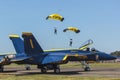 The United States Navy Blue Angels and Navy Leap Frogs