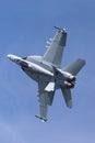 United States Navy Boeing F/A-18F Super Hornet mulitrole fighter aircraft. Royalty Free Stock Photo