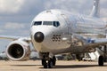 United States Navy USN Boeing P-8A Poseidon Maritime patrol and Anti-Submarine warfare aircraft. Royalty Free Stock Photo