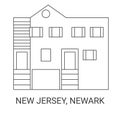 United States, New Jersey, Newark travel landmark vector illustration